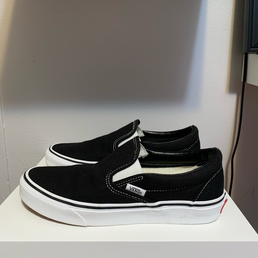 Black slip on Vans